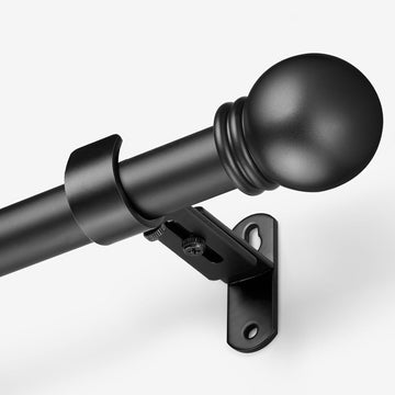 Curtain Rods for Windows 16 to 92 Inches, Curtain Rod Max Adjustable Length of 104 IN, 1" Diameter Drapery Rods Round