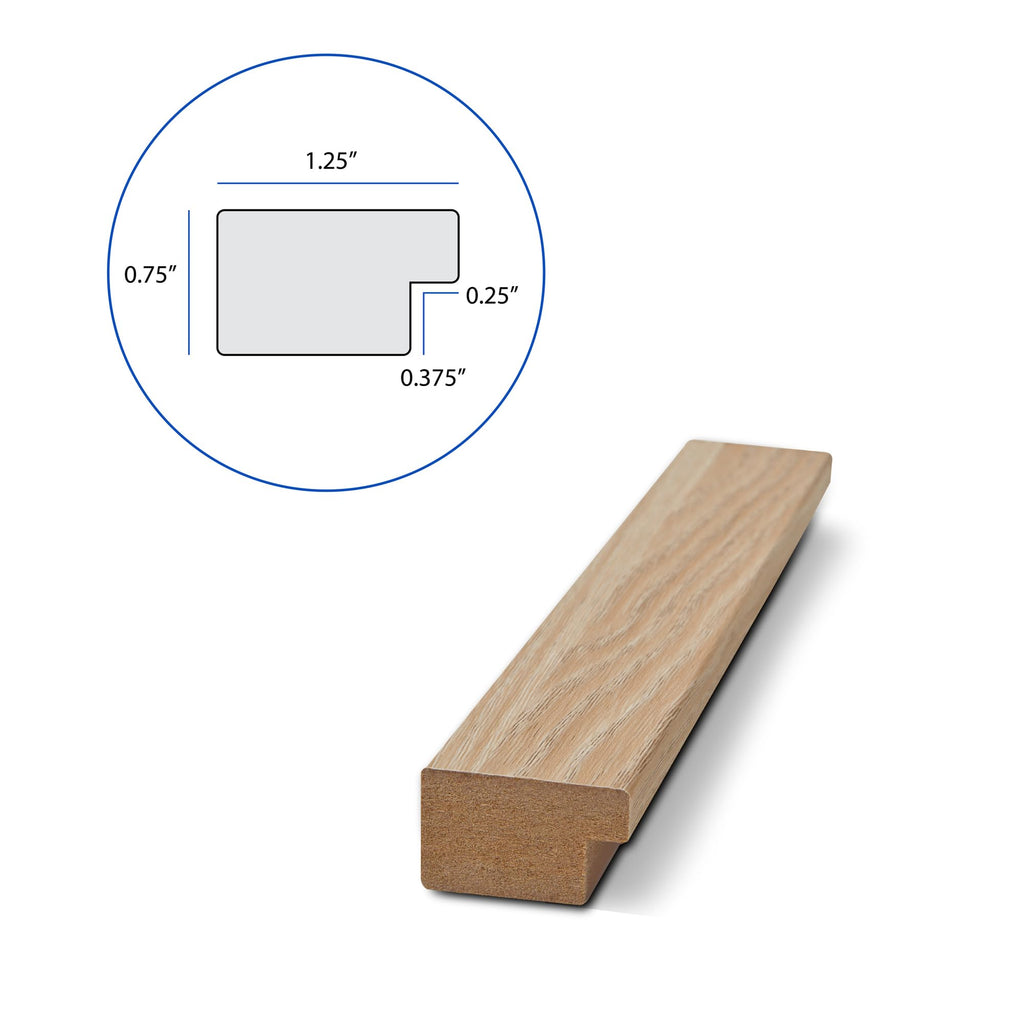 19x37 Inch Brown Picture Frame, This 1.2500 Inch Custom Poster Frame is Natural Oak - Comes with Acrylic and