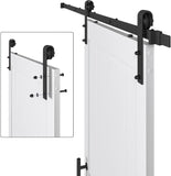 36in x 84in MDF Sliding Barn Door with 6.6ft Barn Door Hardware Kit & Handle, Pre-Drilled Holes Easy