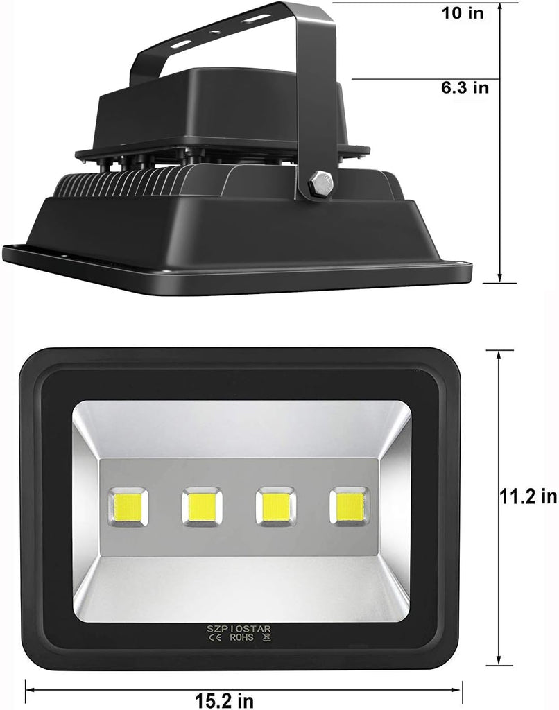 200W LED Flood Lights Outdoor, 20000LM Super Bright Security Floodlight, 100-277V, IP66 Waterproof, Commercial