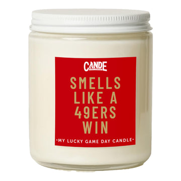 CANDECraftCo Smells Like A 49ers Win, 8 oz Candle, Sugar Cookie