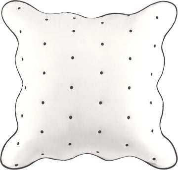 Kate spade new york Scalloped Edge Euro Sham, 26" x 26" Decorative Pillow Cover, Single 100% Cotton Cover, Machine