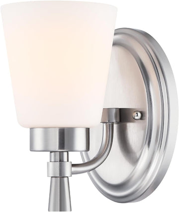 Indoor Wall Sconce, Vanity Light, Rustproof, Brushed Nickel | Wall Light Fixture Over Mirror , Modern Home Decor