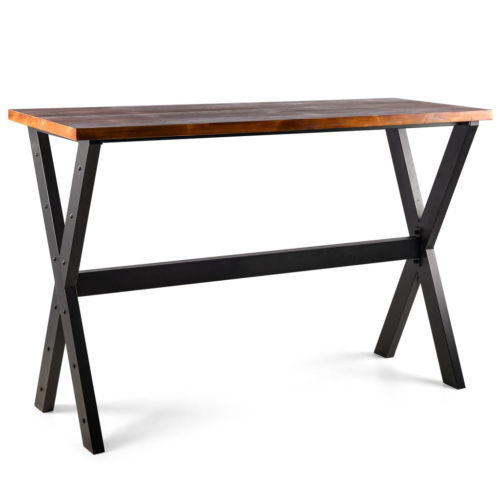 Bar Table, 63"L×41.33"H Bar Height Pub Table High Top Rectangular Sofa Console Table Kitchen Dining Coffee Table, for