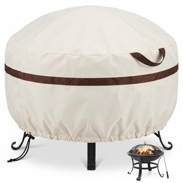 Fire Pit Cover 28 inch, Fits 23-28 inch Firepit, Round, Khaki