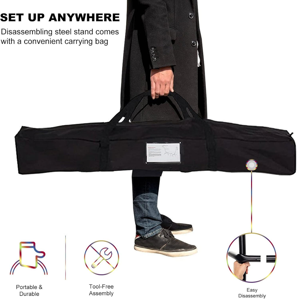 Hammock with Stand for Outside | 450lb Capacity Steel Stand, Premium Carry Bag Included and Two Anti Roll Balance Beam
