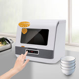 Dishwasher, 1200W Countertop Dishwasher with 3 Washing Programs Dishwasher with 360 Degree Spraying Water 75°C Air Dry