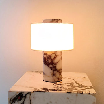Marble Lamp, Stone Table Lamps Rechargeable Modern Decorative Touch Dimmable Cordless Luxury Design Bedside Lamp