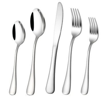 40-Piece Silverware Set, Stainless Steel Flatware Cutlery Set Service for 8, Utensils Include Knife Fork Spoon