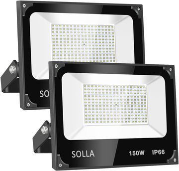 2 Pack 150W Led Flood Lights, 15000lm 6000K Daylight White Exterior Flood Lighting, Outdoor Indoor Lights Fixture