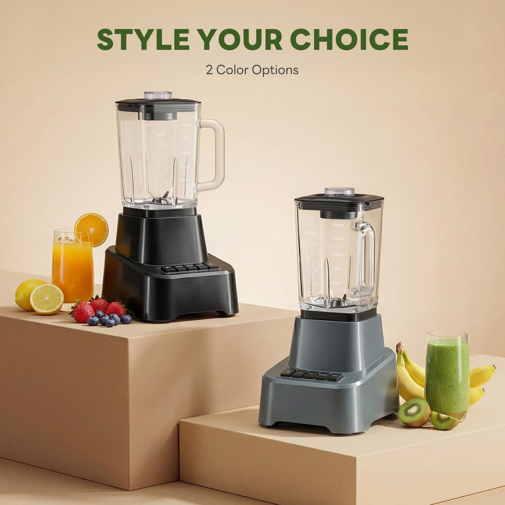 Professional Kitchen Blender, 850 Peak Watts Full-Size Multi Function Blender, 54oz Glass Jar, 4 Speed Pulse Mode
