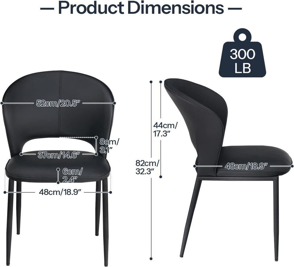 Dining Chairs Set of 2, Kitchen Chairs, Modern Upholstered Dining Room Chairs for Living Room, Dining Room