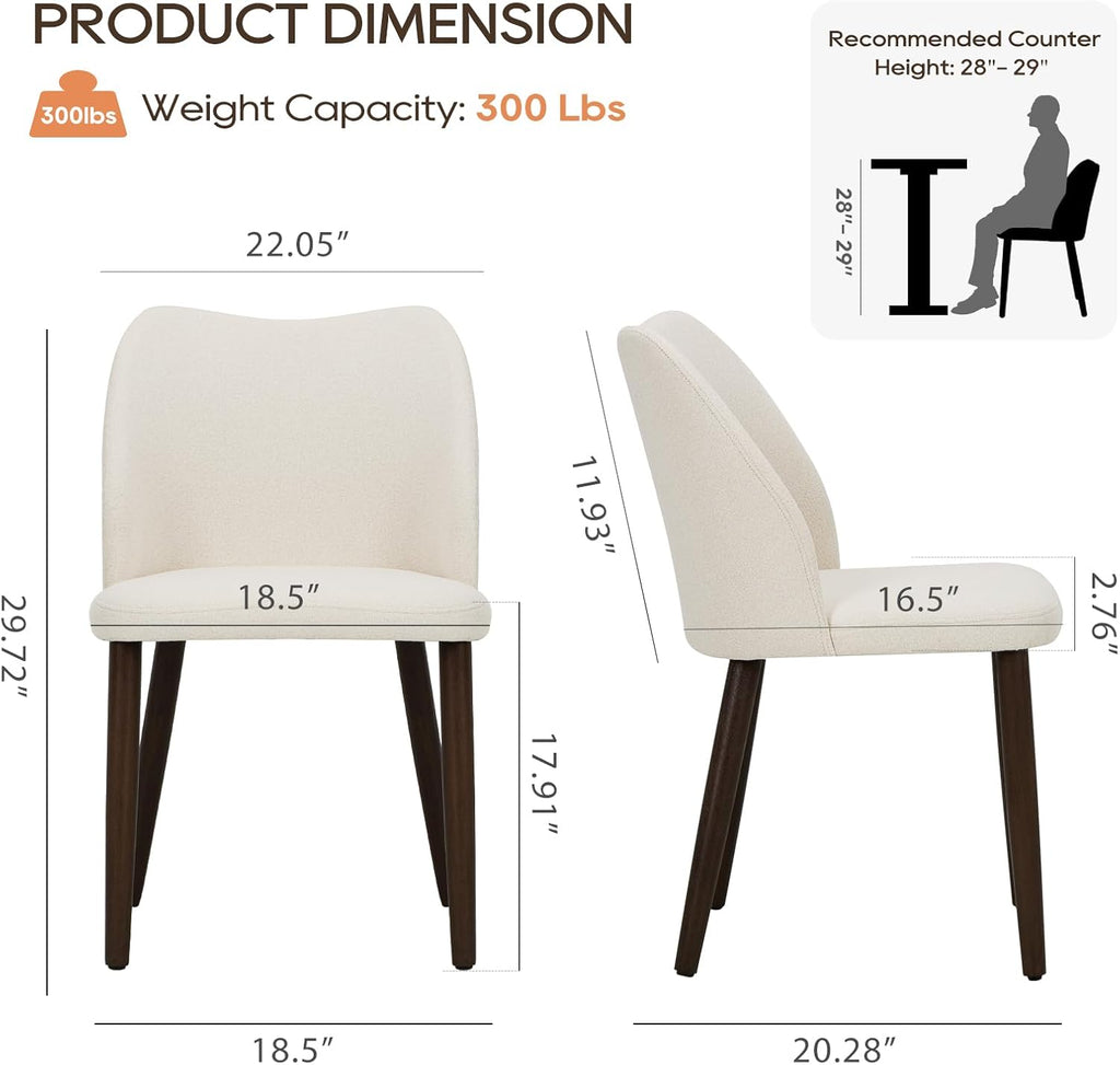Upholstered Dining Chairs Set of 2