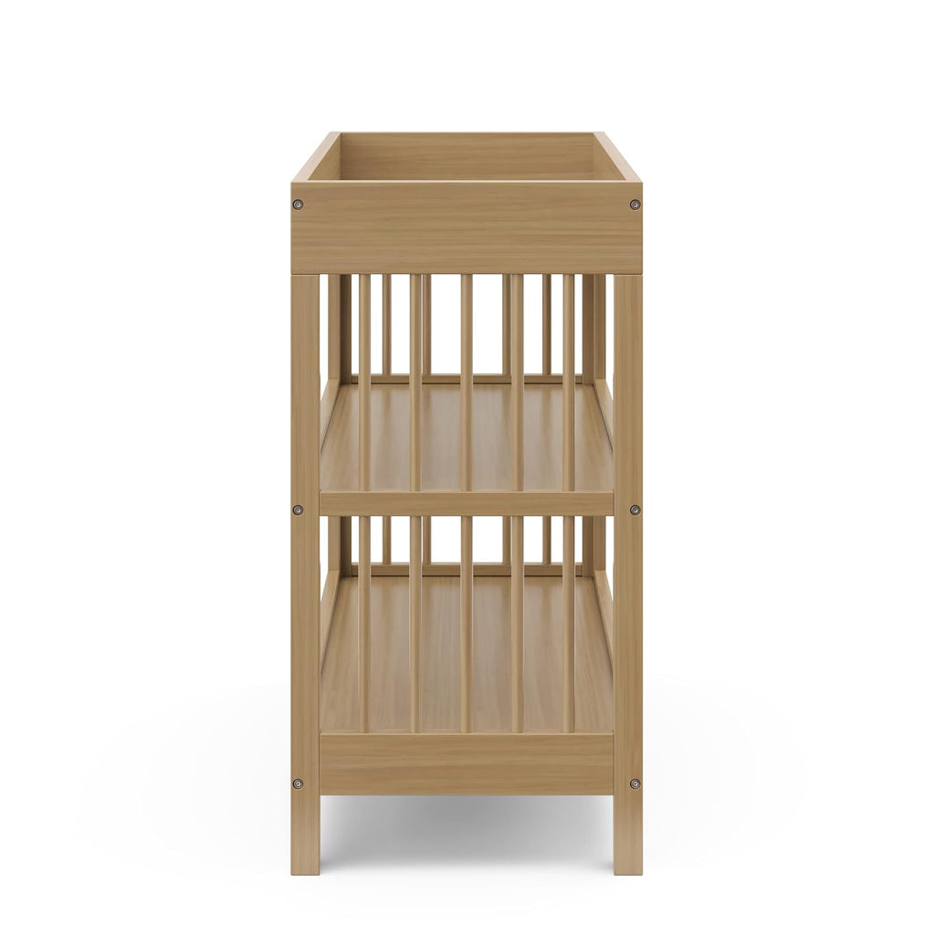 Changing Table with Water-Resistant Changing Pad, Driftwood | GREENGUARD Gold Certified, Includes Bonus