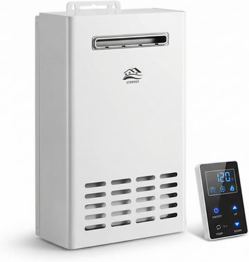 Propane Tankless Water Heater Outdoor, 5.2 GPM 130000 BTU On Demand Hot Water Heater with Remote Control