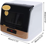 Portable Countertop Dishwasher for 4-6 Sets, Compact Mini Dish Washer with 8L Water Consumption