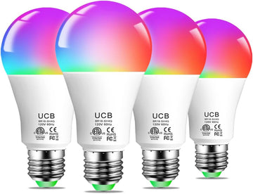 Smart Light Bulbs 130W Equivalent, Color Changing Light Bulb, Work with Alexa Only, 16 Million Colors RGBWW, Music (4Pack)