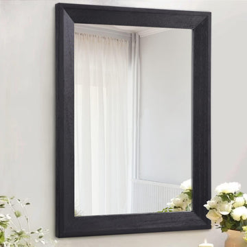 Wall Mirror Black Rectangle Mirrors for Wall with Wood Framed Decorative Bathroom Living Room Farmhouse Entryway