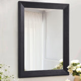 Wall Mirror Black Rectangle Mirrors for Wall with Wood Framed Decorative Bathroom Living Room Farmhouse Entryway