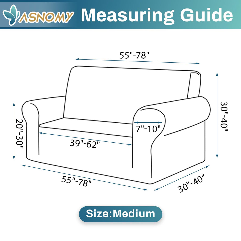 Stretch Couch Covers Washable, loveseat Cover Slipcovers, Black