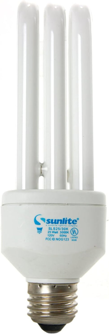 SLS Triple Tube 25 Watt Energy Saving CFL Light Bulb Medium Base Warm White