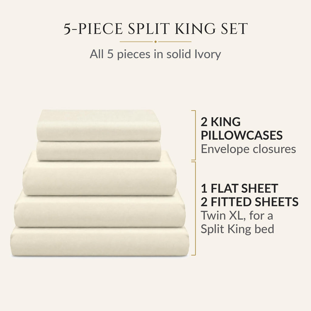 Heavyweight Egyptian Cotton Sheets, Split King