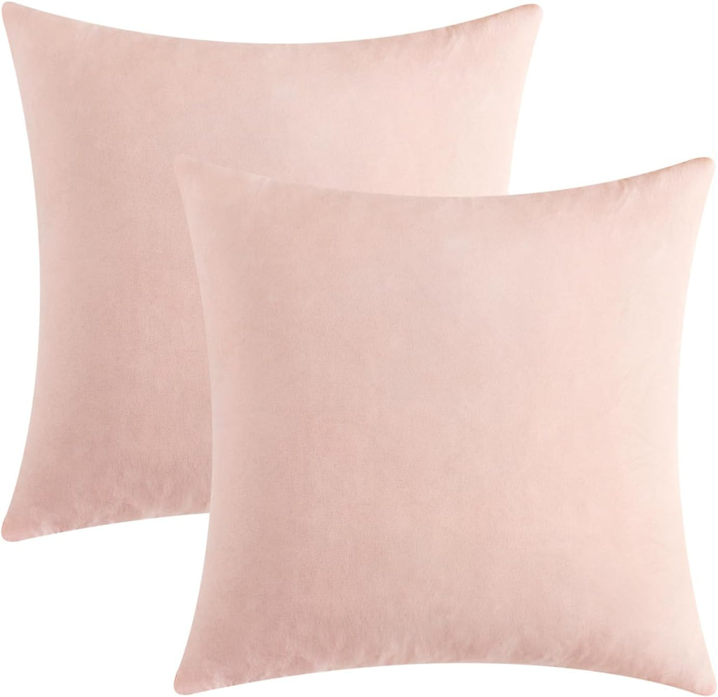 Set of 2 Outdoor Waterproof Throw Pillow Covers Spring Valentine Decorative Farmhouse Linen Pillowcases Solid Cushion