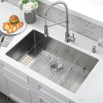 26x18 Inch Undermount Kitchen Sink, Stainless Steel Under Mount Sink Kitchen 18 Gauge 10" Deep Single Bowl Undermount