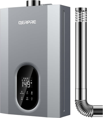Tankless Water Heater Natural Gas, Indoor Max 4.3 GPM, 100, 000 BTU, Instant Hot Water Heater for Home, Apartment