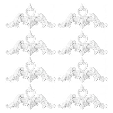 8pcs Corner Wall Molding, Wainscoting Floral Molding,Heart