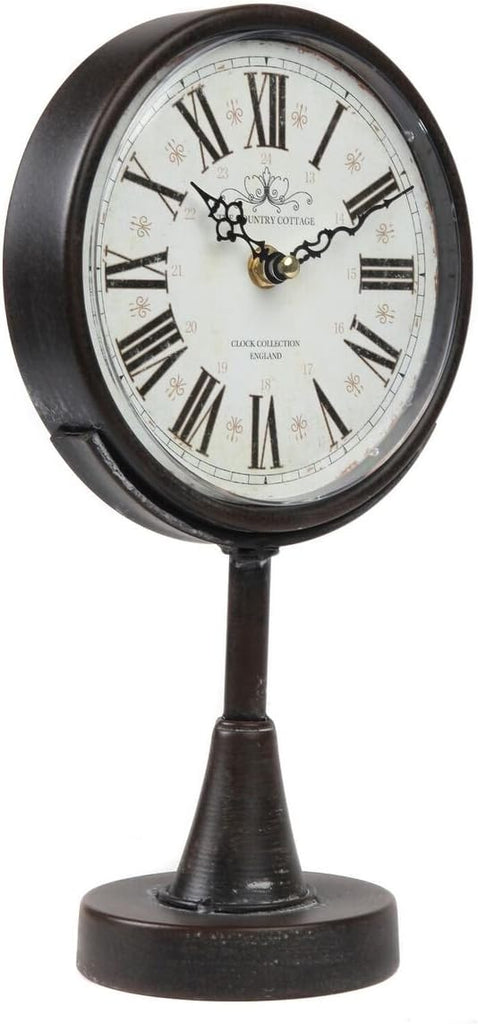 Lily's Home Antique Inspired Decorative Mantle Clock with Large Roman Numerals