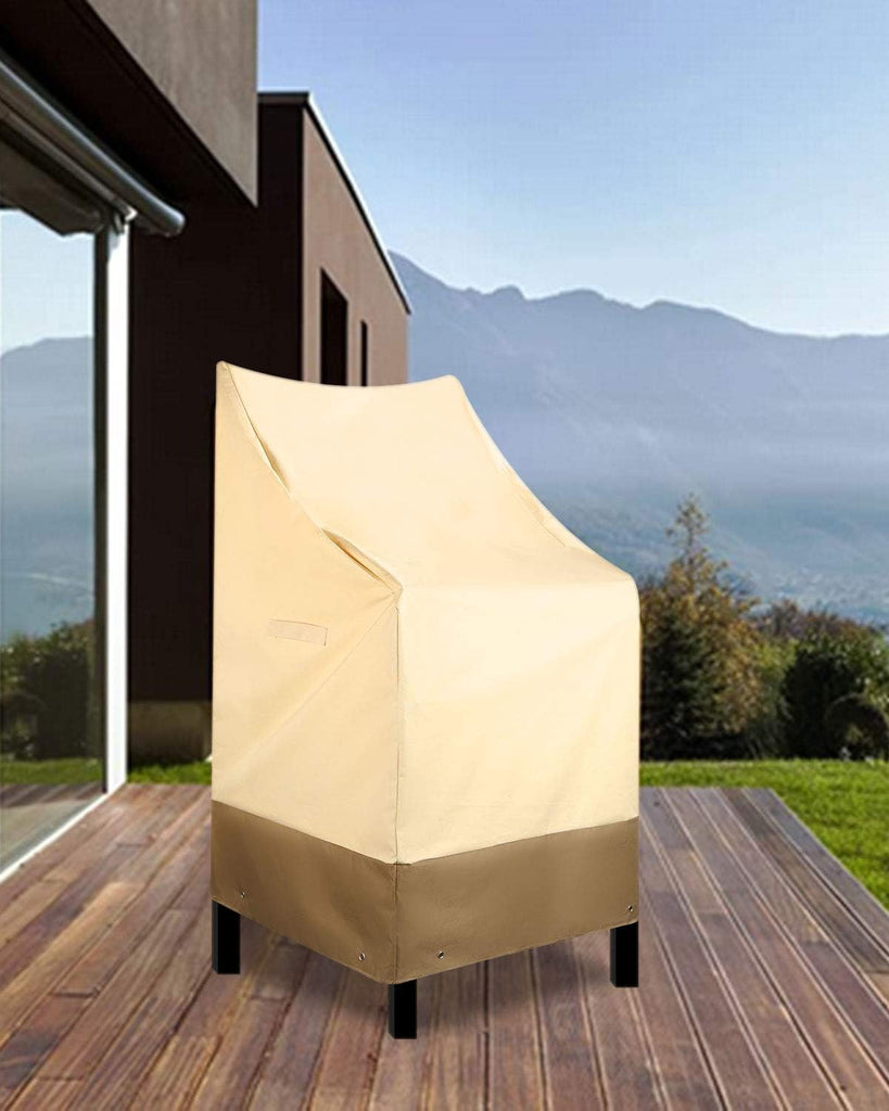 High Back Waterproof Heavy Duty Stackable Outdoor Bar Stool Cover Patio Furniture Covers Outside Lounge Deep Seat