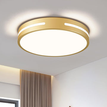 Modern Brushed Gold Flush Mount Ceiling Light Mid-Century LED Ceiling Light Bedroom Light Fixture Minimalist Ceiling