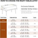 Tablecloths, Waterproof Table Cloth, Linens Wrinkle Free Anti-Fading, Rustic Table Cover Decoration 