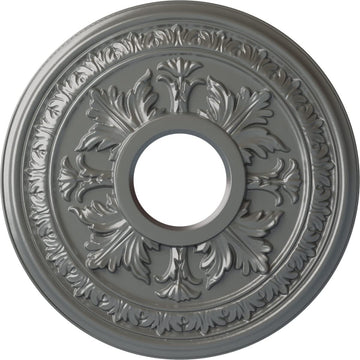 15-3/8" x 4-1/4" x 1-1/2" Baltimore Ceiling Medallion, Silver