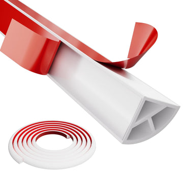 Flexible Quarter Round Molding,118Inch Peel and Stick Silicone Shoe Molding