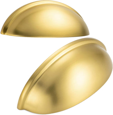 10 Pack 3 Inch Brushed Gold Cup Drawer Pulls Gold Cabinet Handles Gold Cabinet Pulls Cabinets 1886 Drawers Bedroom