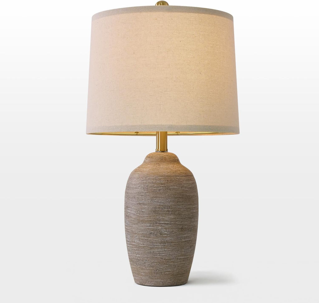 24.5" Handcrafted Ceramic Table Lamp with 5FT Cord