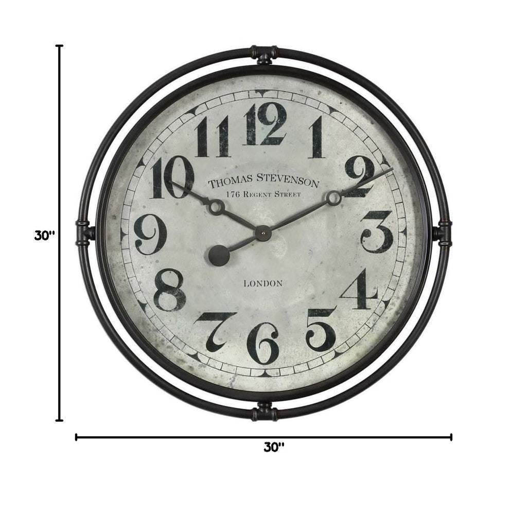 Nakul 29.5 Inch Industrial Wall Clock 06449