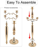 28'' Tall 5 Arm Candelabra Gold Taper Candle Holder Centerpieces, Party, Halloween, Christmas, Event Candelabra