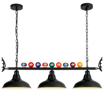 Pool Table Light, Billiard Light for 7' 8' 9' Pool Table, Hanging Billiards Light for Billiard Room, Game Room