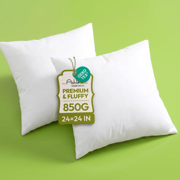 24x24 Pillow Inserts(Set of 2), Decorative Throw Pillows for Couch, Bed & Sofa, 24 Inch Square Pillows, Supportive &