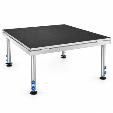 4 X 4 Portable Stage Platform Modular System with Height Adjustable Riser (24" - 39")