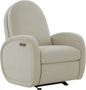 Power Glider Recliner | Contemporary Nursery Glider Chair | Adjustable Headrest & Glide | Live Smart
