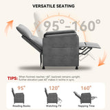 Recliner Chair，Electric Adjustable Chenille Recliner with Remote Control and Padded Backrest,Home Theater Recliner
