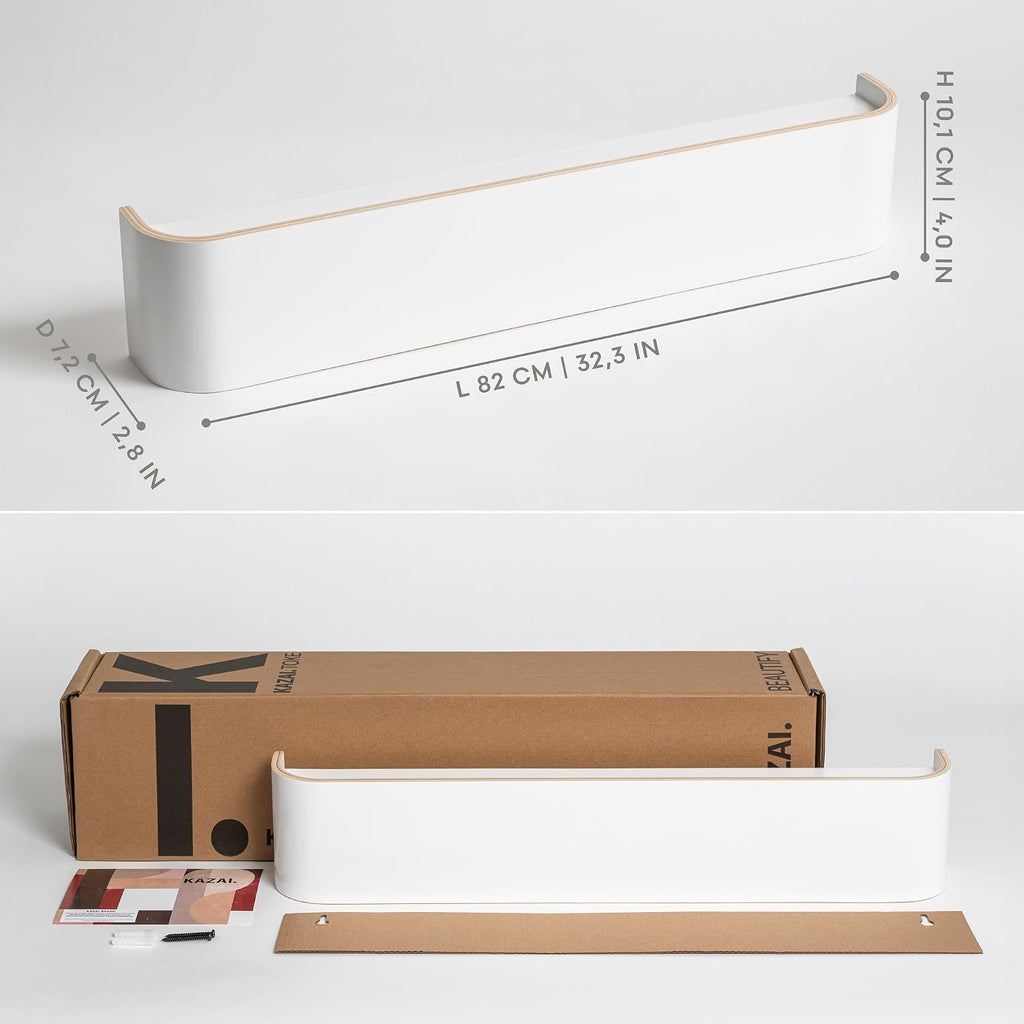 Wall-Mounted Coat Rack 'Toke' - Modern Design Coat Rack with Hidden Wall Hooks - Solid Wood Veneer Panel Coat Hanger