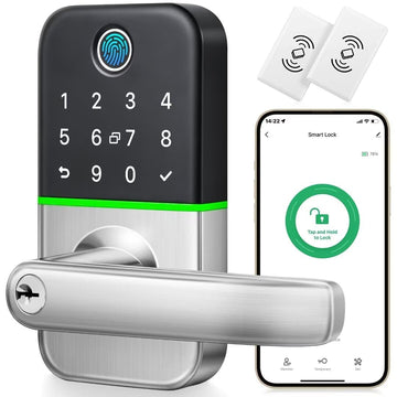 Keypad Smart Door Lock with Handle: Keyless Entry Door Lock - Smart Lock for Front Door - Electronic Door Lock with