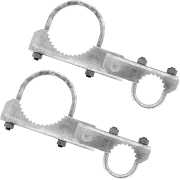 Galvanized 180° Gate Hinge, 2-3/8in Post, Commercial Duty 2-ct