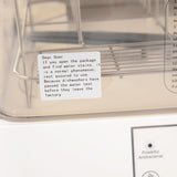Portable Countertop Dishwasher, Mini Automatic Dishwashing with 1.59Gal Water Tank & 360° Rotating Spray & 3 Washing