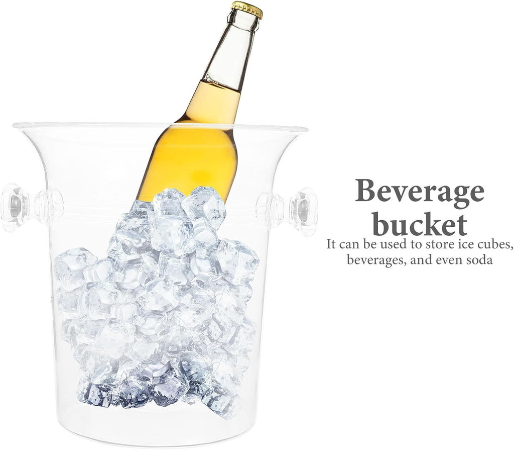 Acrylic Ice Bucket for Bar and Pub, Beer Storage Container